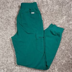 FIGS Zamora Jogger Style Scrub Pants Medium Tall Forest Green Technical PO 5295